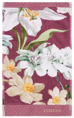 Essenza Rosalee gæstehåndklæde - 30x50 cm - Lilla - 100% økologisk bomuld - Essenza gæstehåndklæder 